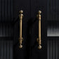 Bronze Ribbed Solid Brass Cabinet Pulls and Matching Knob