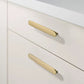 Brushed Brass Rounded Bar Cabinet Pulls