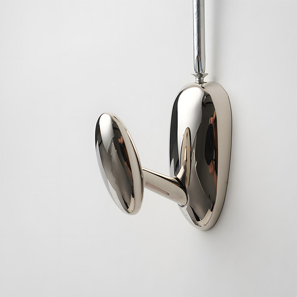 Solid Brass Pebble Wall Hooks for Coats & Towels