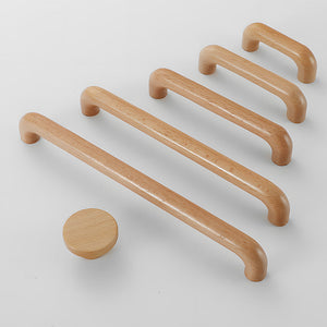 Beech Wood Cabinet Pulls and Round Cabinet Knob
