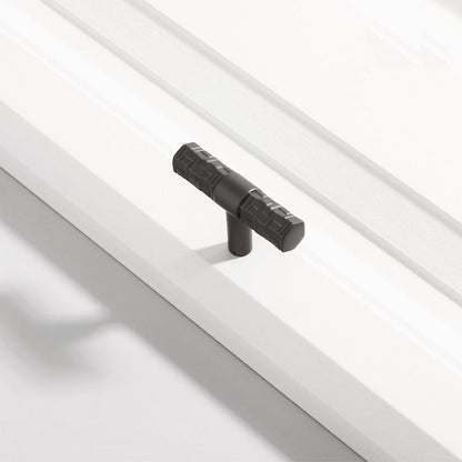 Textured T-Bar Zinc Alloy Cabinet Pulls and Drawer Handles