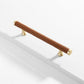 Fashionable Zinc Alloy Leather Drawer Cabinet Handle
