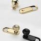 Textured Brass Cabinet Handles and Knobs in Gold / Black