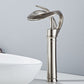 Single Handle Waterfall Solid Brass Creative Hollowed Out Design Water Tap