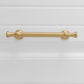 Gold-Finish Turned Brass Cabinet Handles and Knobs for Wardrobes