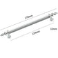 Fluted Zinc Alloy Cabinet Pulls in Shiny Finishes