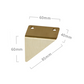 Triangular Solid Brass Cabinet Edge Pulls and Drawer Handles
