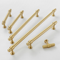 Brass Round Bar Cabinet Pulls, Drawer Handles, and Matching Knobs