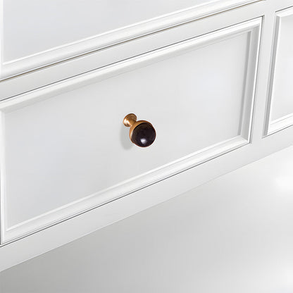 Crystal Marble Brass Cabinet Handles, Drawer Pulls and Knobs