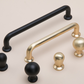 Zinc Alloy Arch Cabinet Pulls and Round Knobs