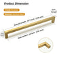 Brushed Brass Square Cabinet Pulls for Kitchen Cabinets & Drawers