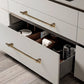French Brass Round Bar Cabinet Pulls for Wardrobes