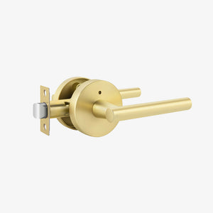 Gold and Black Interior Door Lever Handles for Bedroom and Hallway Doors