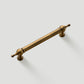 French Retro Turned Brass Cabinet Pulls and Knobs