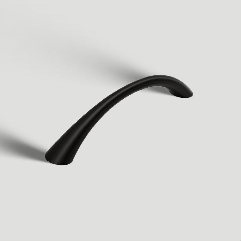 Curved Solid Zinc Alloy Cabinet Handles for Drawers