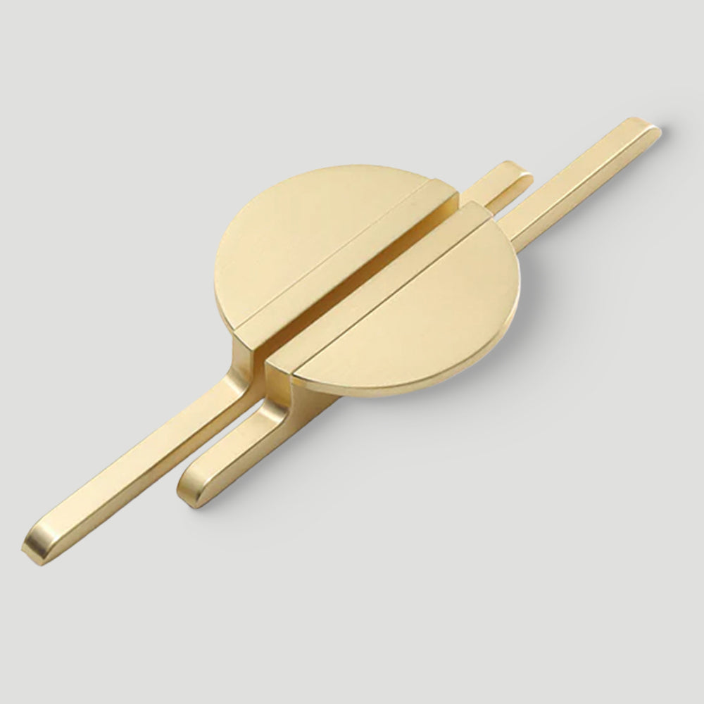 Half Moon Cabinet Pulls, Zinc Alloy Drawer Handles with Extended Bar