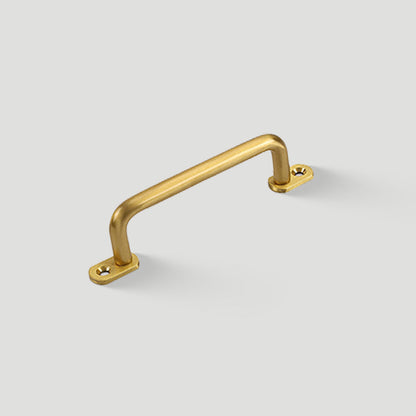 Gold Brass Surface-Mount Cabinet Handles with Backplate Options