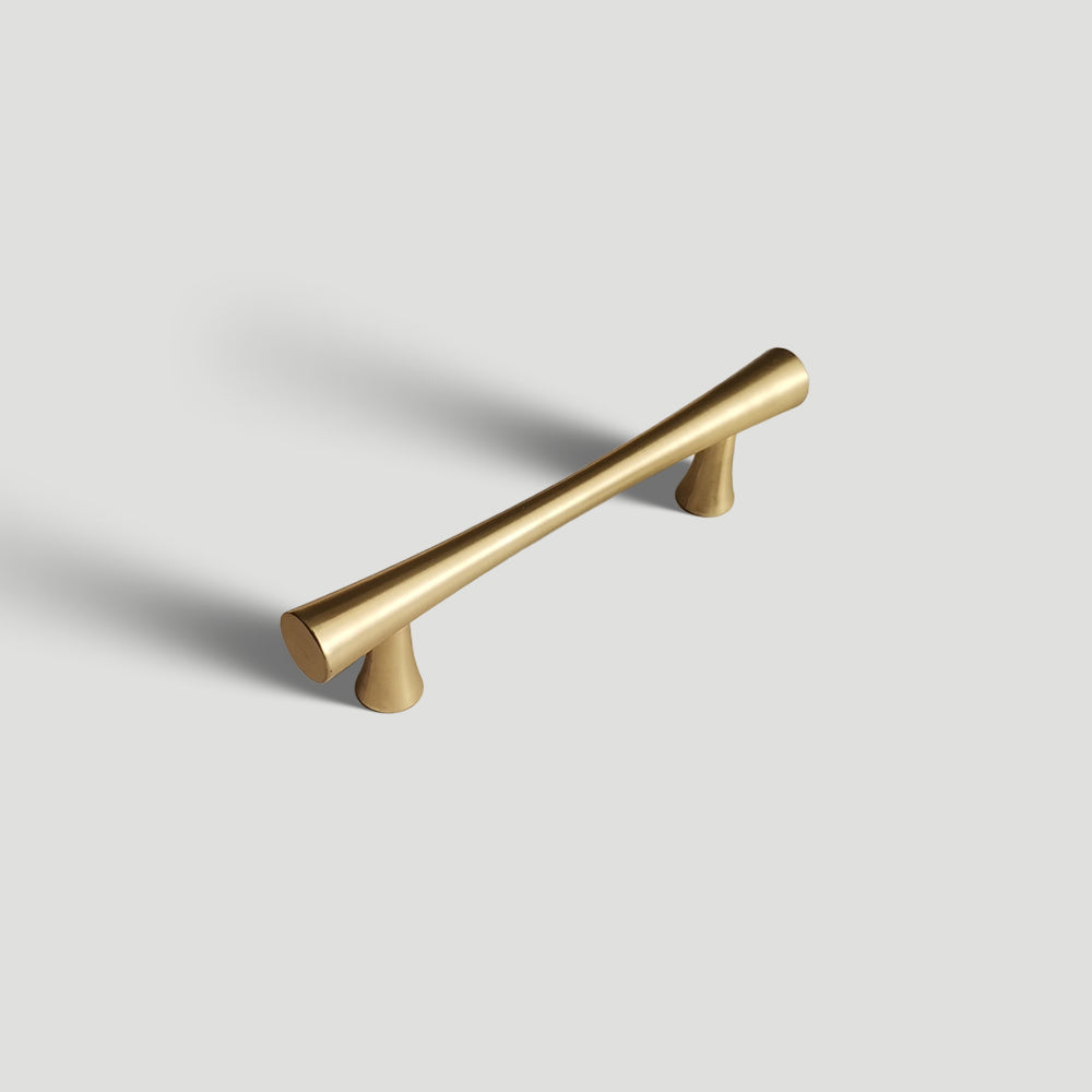 Gold Curved Cabinet Handles, Zinc Alloy T-Bar Pulls