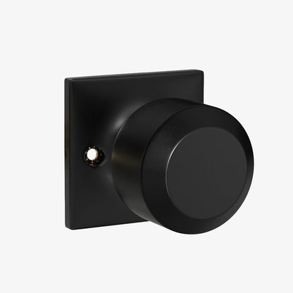 Matte Black Round Privacy Door Knob for Bedroom and Bathroom Doors