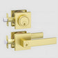 Keyed Entry Door Handle and Deadbolt Set for Exterior Doors