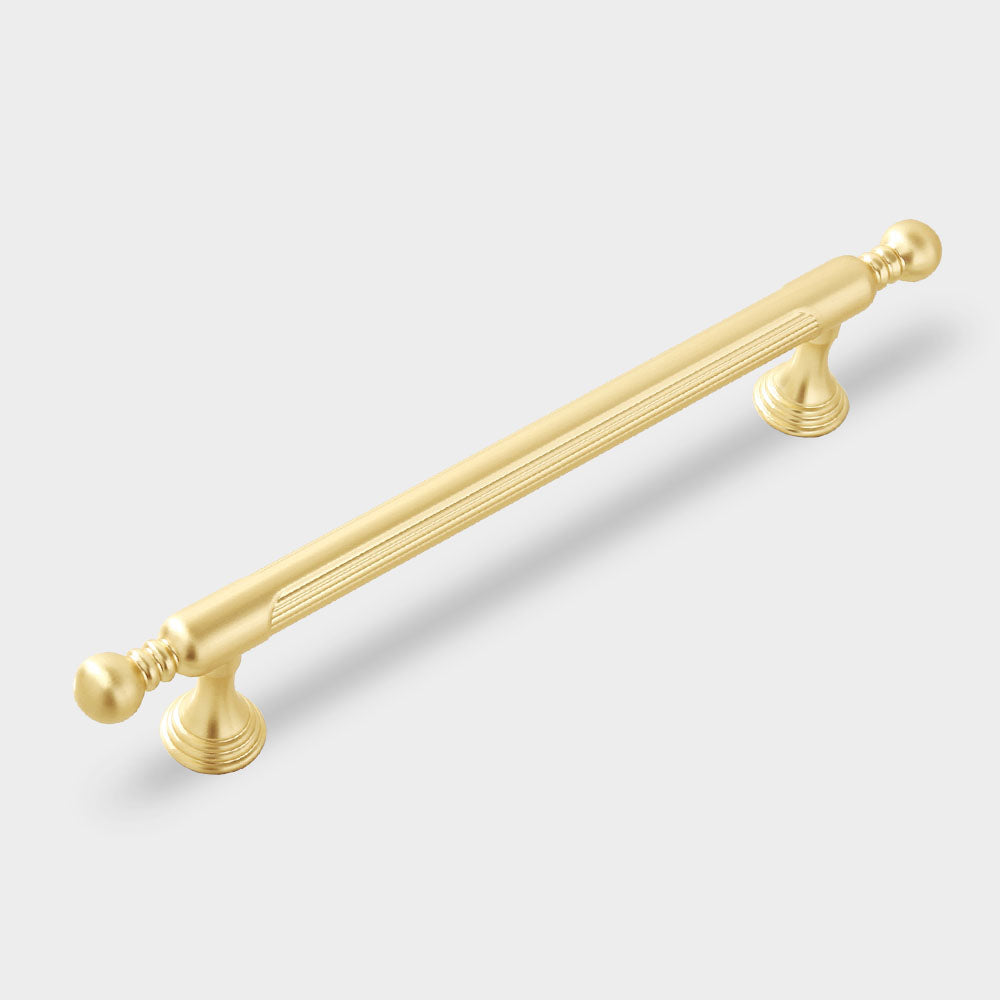 Grooved Gold Zinc Alloy Cabinet Handles and Knobs