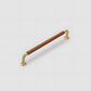 Leather-Wrapped Round Bar Cabinet Pulls and Door Handles