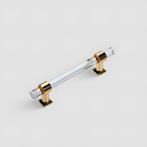Transparent Acrylic Round Bar Cabinet Pulls for Wardrobes