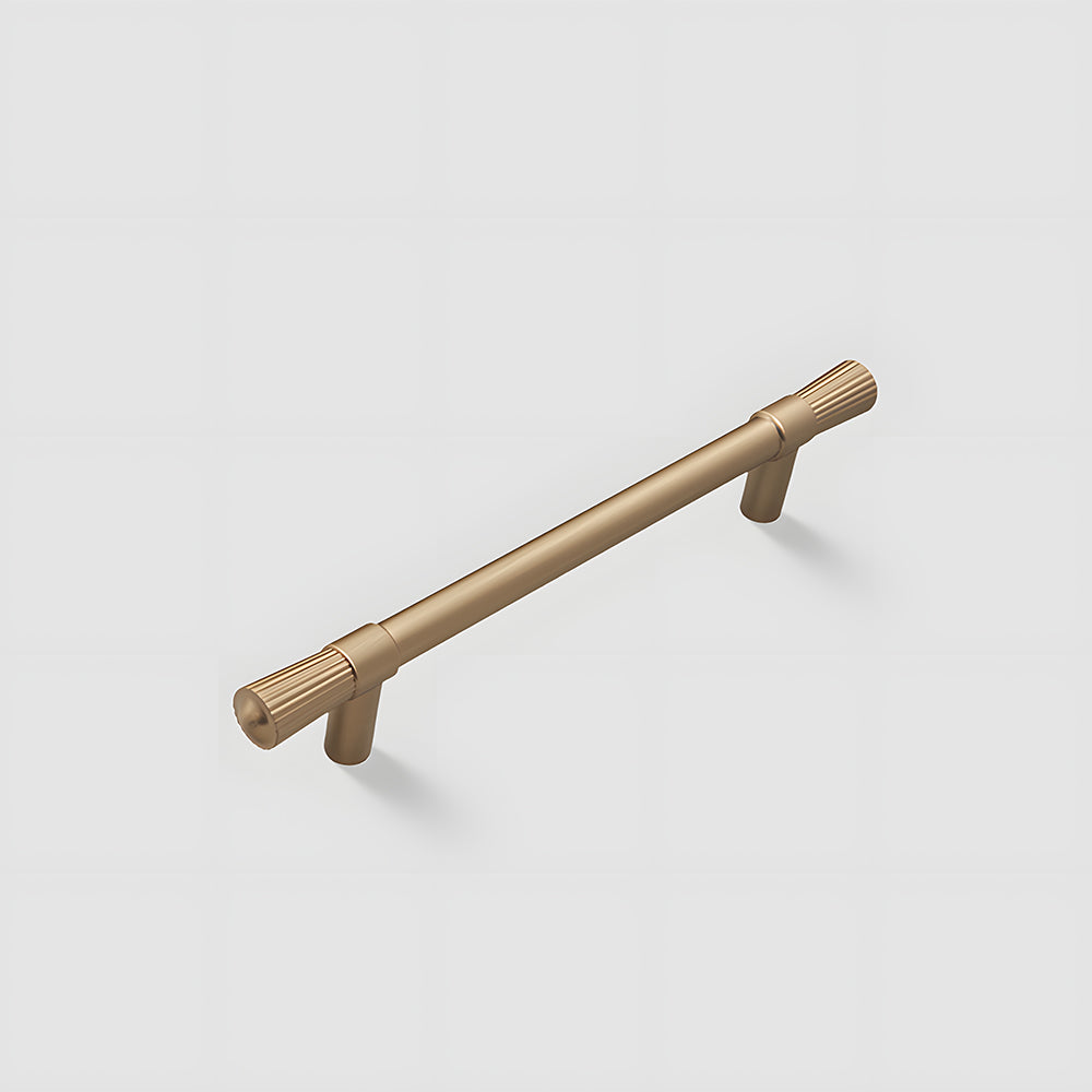 French Gold Ribbed Cabinet Pulls and Knobs for Wardrobes