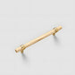 Wood and Brass Round Bar Cabinet Handles and Drawer Pulls