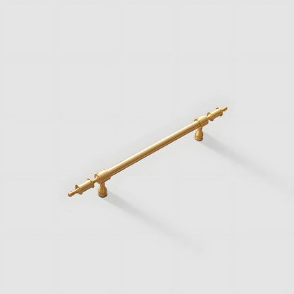 Gold Brass Turned Bar Cabinet Pulls and Knobs