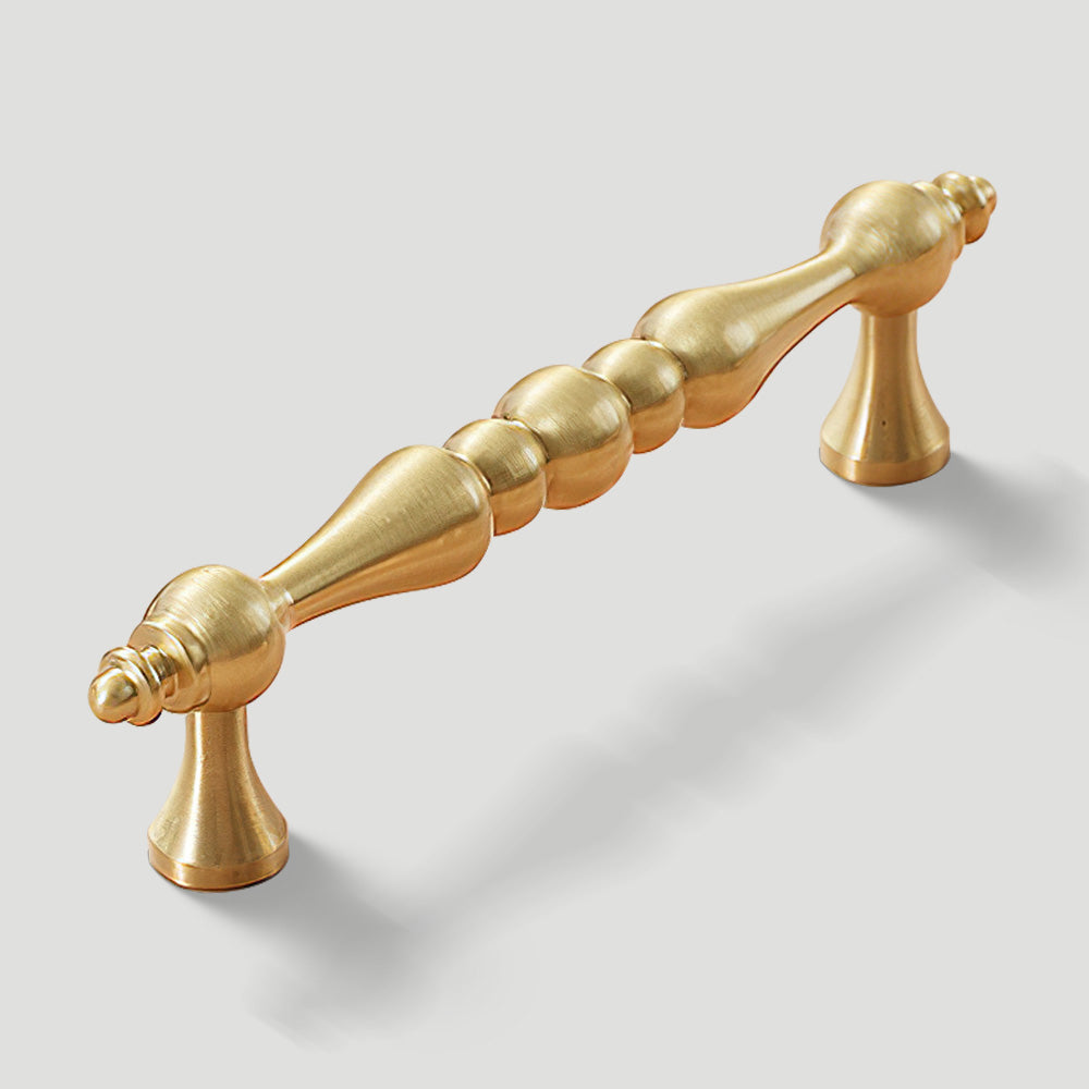 Vintage Turned Brass Cabinet Pulls and Knobs for Wardrobes