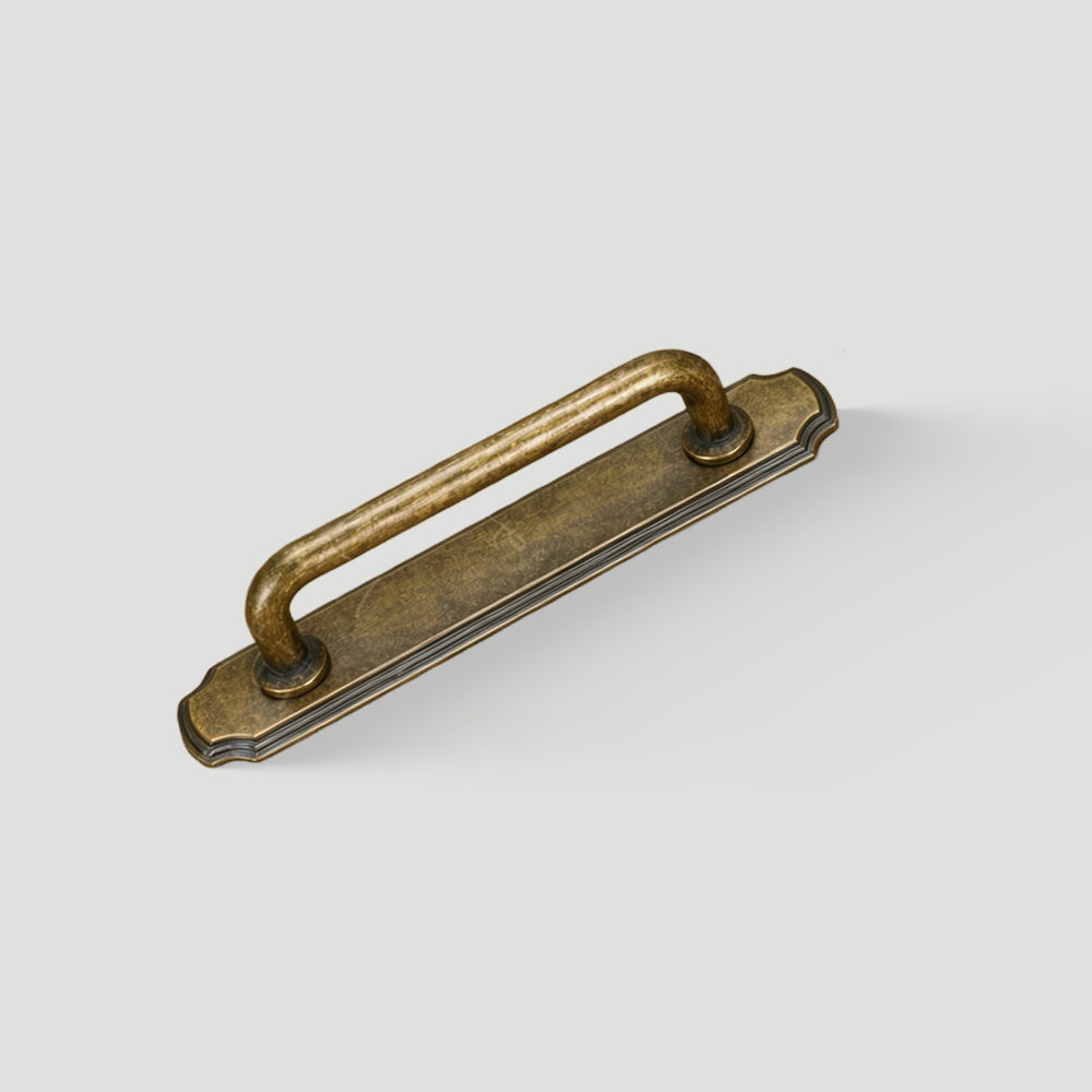 Antique Bronze Cabinet Pulls with Rectangular Backplate
