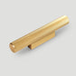 Gold / Gray Ribbed Round Bar Cabinet Handle and Drawer Pull