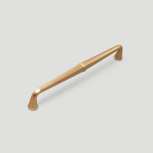 Gold / White Curved Cabinet Handles and Matching Knobs