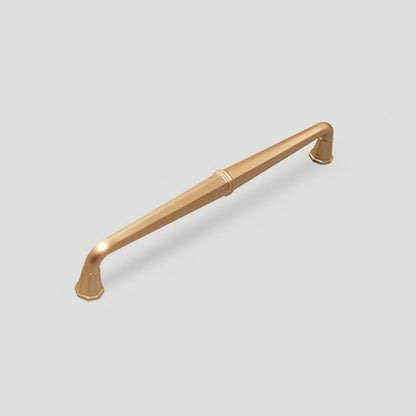 Gold / White Curved Cabinet Handles and Matching Knobs