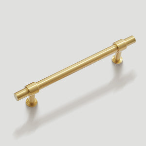 Gold Brass T-Bar Cabinet Handles and Matching Knobs
