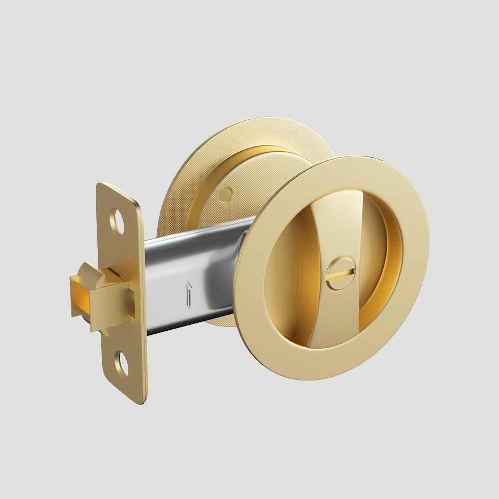 Round Pocket Door Lock for Interior Sliding Doors