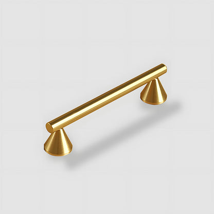 Brass Cabinet Pulls and T-Knobs with Cone Bases