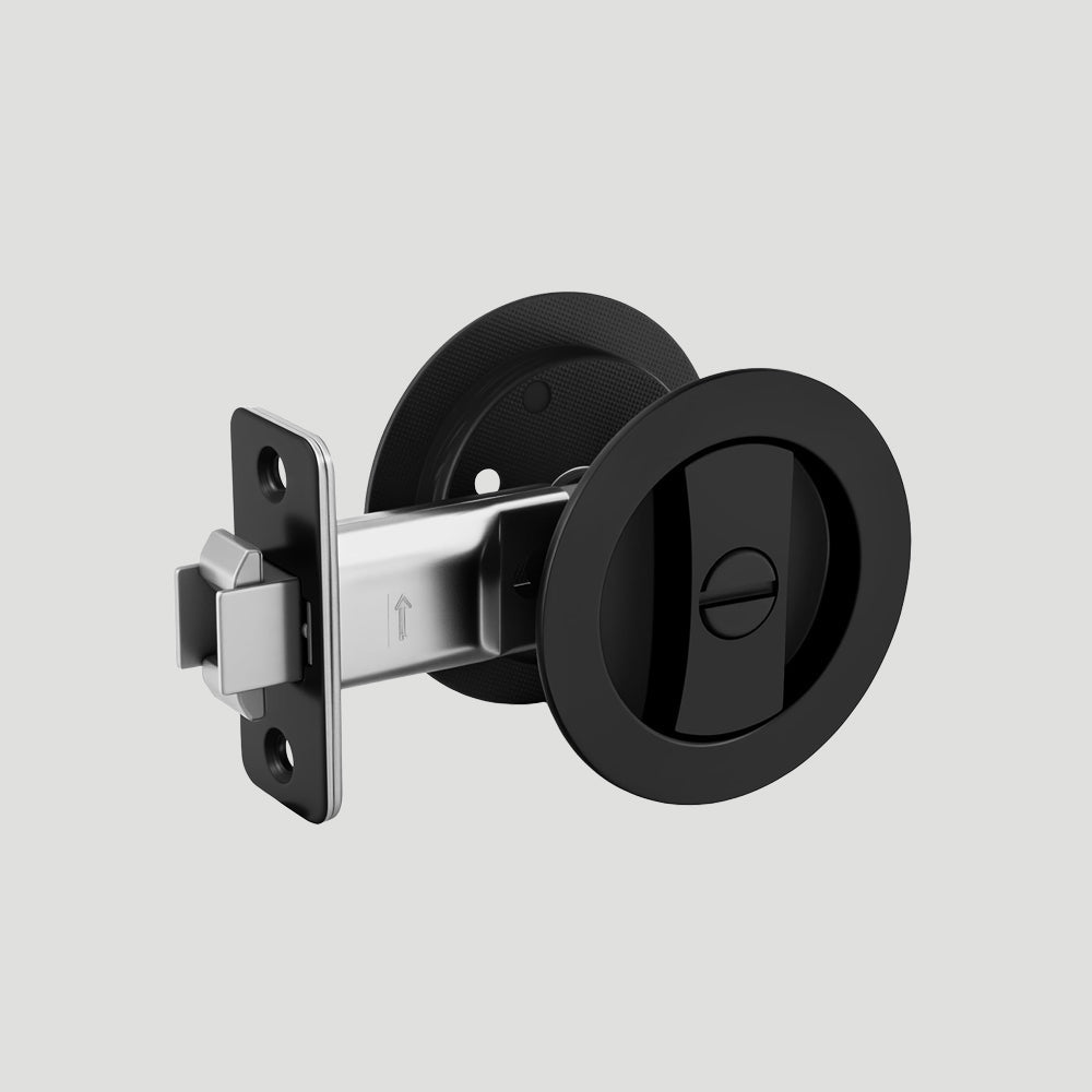 Round Pocket Door Lock for Interior Sliding Doors