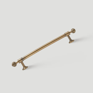 Bronze Ribbed Solid Brass Cabinet Pulls and Matching Knob