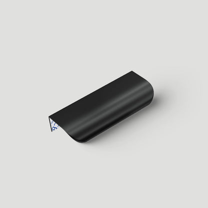 Black Adhesive Rounded Edge Finger Pulls for Drawers