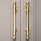 Modern Scroll-Inspired Brass Cabinet Pulls