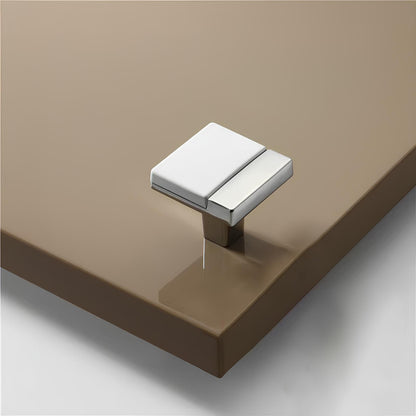 Two-Tone Rectangular Cabinet Pulls with Matching Square Knobs
