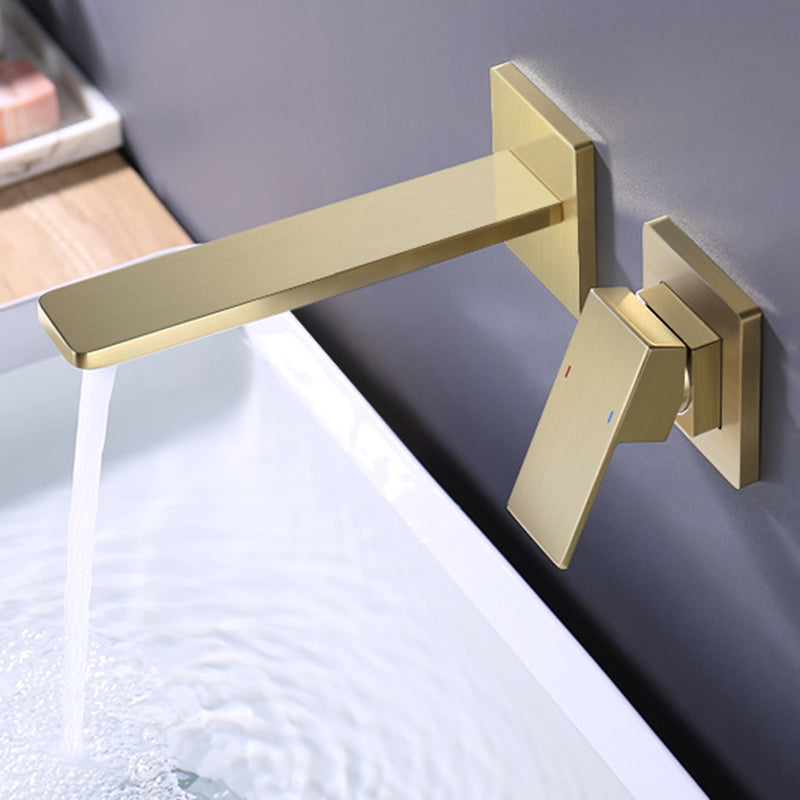 Siena Modern Concealed Wall-Mounted Bathroom Sink Faucet with Slim Spout