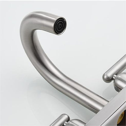 Tempra Modern Three-Hole Two-Handle Bathroom Sink Faucet