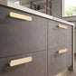 Brushed Brass Rounded Bar Cabinet Pulls