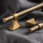Vintage Brass Round Bar Cabinet Pulls