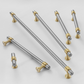 Two-Tone Brass Cabinet Pulls and Knobs
