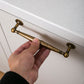 Brass Round Bar Cabinet Handles and Knobs for Wardrobes