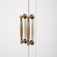Brass Round Bar Cabinet Handles and Knobs for Wardrobes